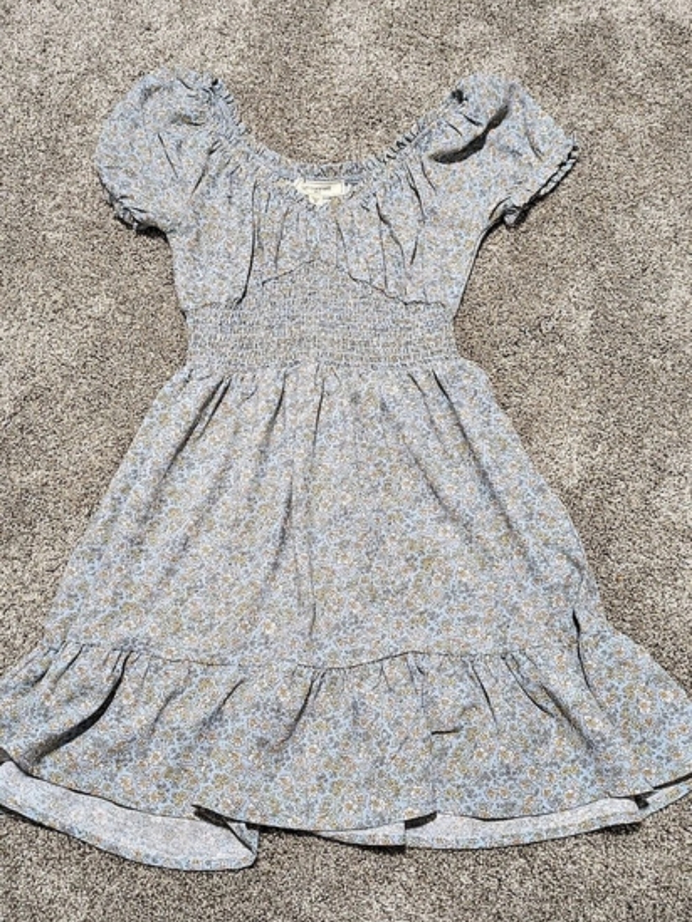 No Comment Floral Mini Dress in Blue & Yellow Size Small